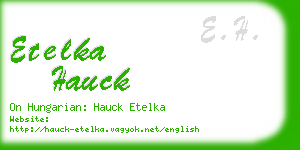 etelka hauck business card